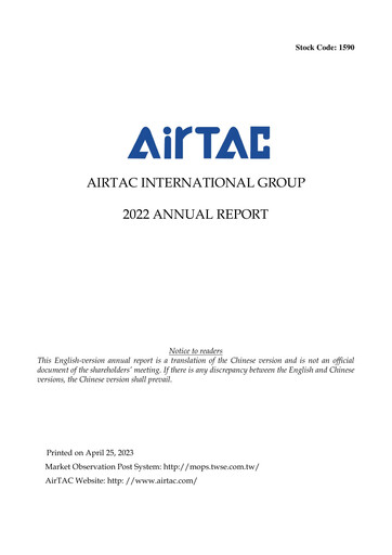 Thumbnail AirTAC International Annual Report 2022