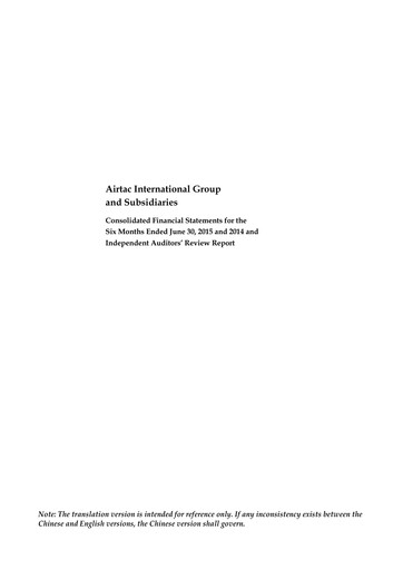 Thumbnail AirTAC International Financial Statement 2015-h1