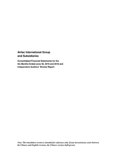 Thumbnail AirTAC International Financial Statement 2019-h1