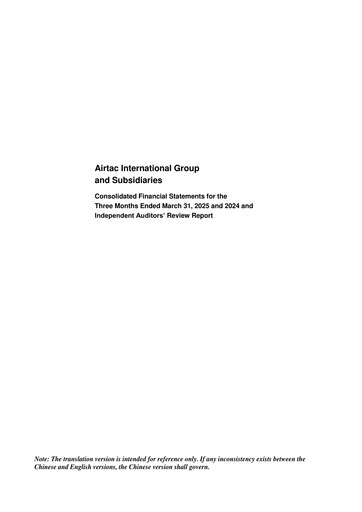 Thumbnail AirTAC International Quarterly Report 2025-q1