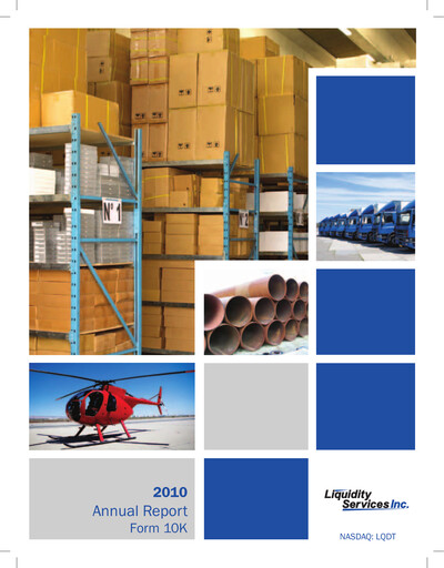 Vorschaubild Liquidity Services
 Jahresbericht 2010