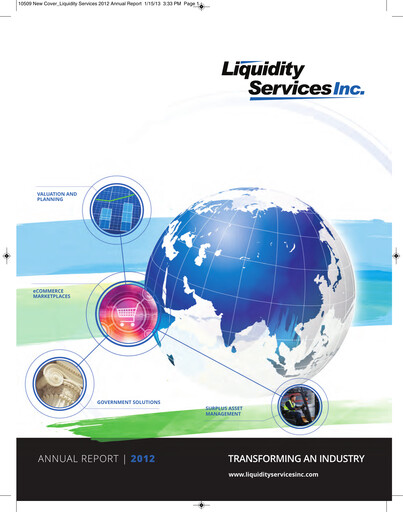Vorschaubild Liquidity Services
 Jahresbericht 2012