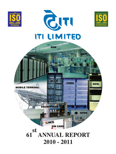 Miniature Indian Telephone Industries Rapport annuel 2010-2011
