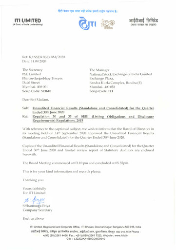 Thumbnail Indian Telephone Industries Quarterly Report 2020-q1