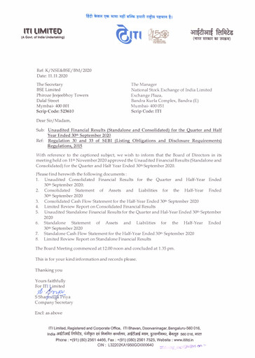 Thumbnail Indian Telephone Industries Quarterly Report 2020-q2
