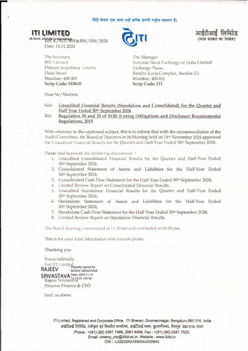 Thumbnail Indian Telephone Industries Quarterly Report 2024-q2