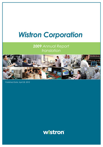 Thumbnail Wistron Corporation Annual Report 2009