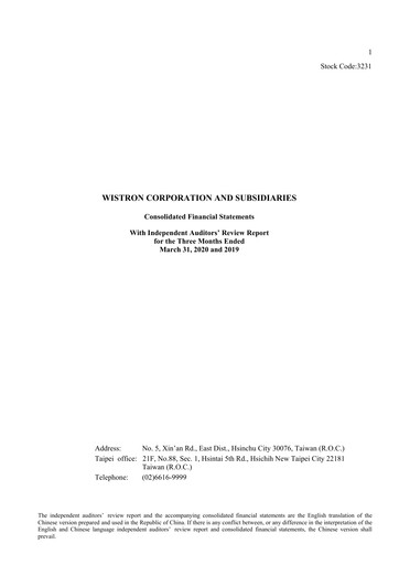 Thumbnail Wistron Corporation Quarterly Report 2020-q1