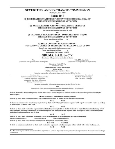 Thumbnail Gruma (Maseca)
 Annual Report 2006