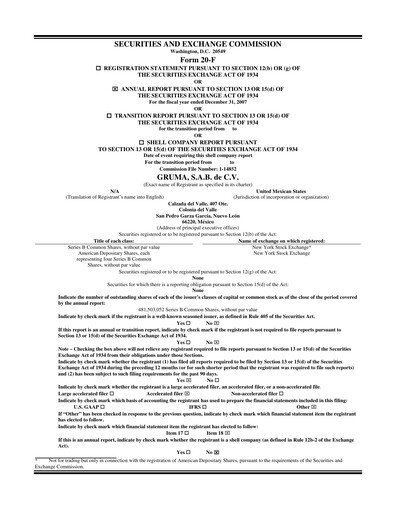 Thumbnail Gruma (Maseca)
 Annual Report 2007