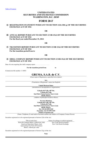 Thumbnail Gruma (Maseca)
 Annual Report 2014