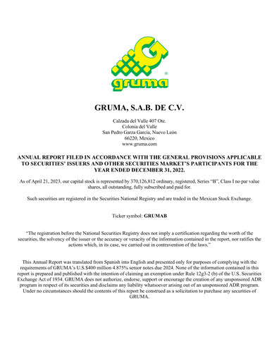 Thumbnail Gruma (Maseca)
 Annual Report 2022