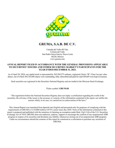 Thumbnail Gruma (Maseca)
 Annual Report 2023