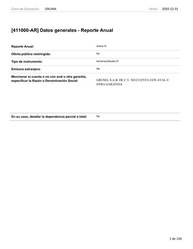 Thumbnail Gruma (Maseca)
 Annual Report 2020