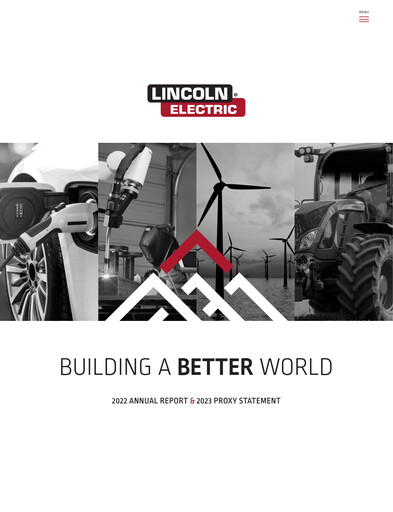 Thumbnail Lincoln Electric
 Annual Report 2022