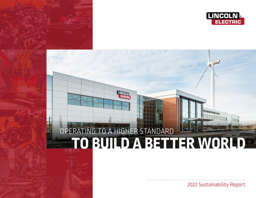 Thumbnail Lincoln Electric
 Sustainability Report 2022
