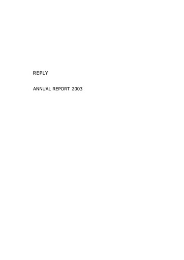 Thumbnail Reply Annual Report 2003