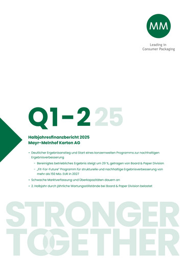 Thumbnail MM Group (Mayr-Melnhof AG)
 Half-year Report 2025-h1