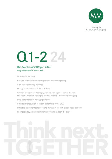 Thumbnail MM Group (Mayr-Melnhof AG)
 Half-year Report 2024-h1