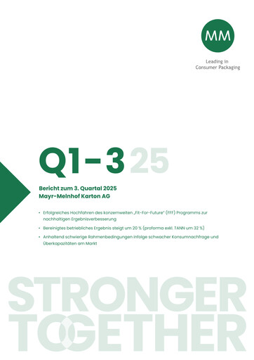 Thumbnail MM Group (Mayr-Melnhof AG)
 Quarterly Report 2025-q3