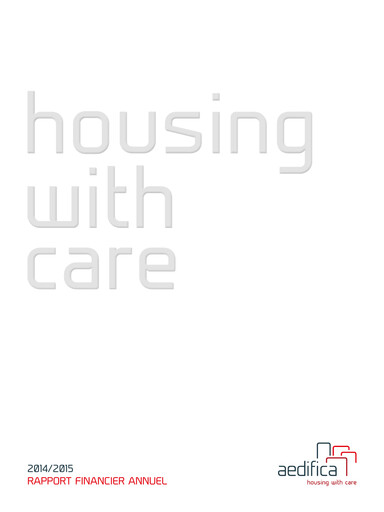 Thumbnail Aedifica Annual Report 2014-2015