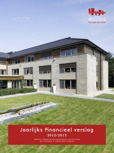 Thumbnail Aedifica Annual Report 2012-2013