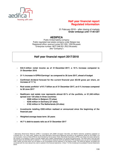 Thumbnail Aedifica Half-year Report 2017-2018