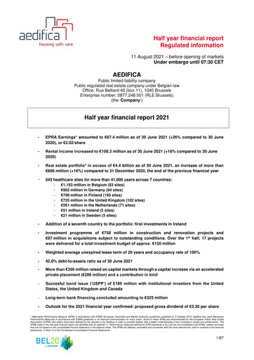 Thumbnail Aedifica Half-year Report 2021-h1
