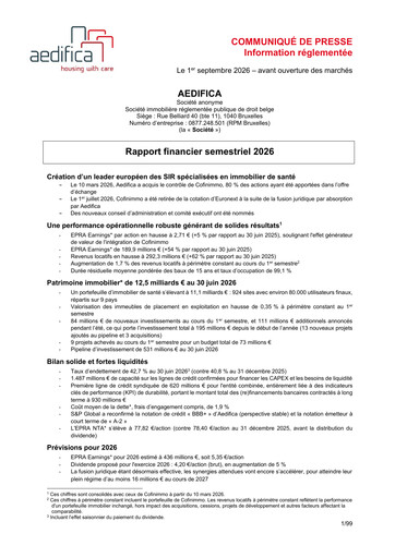 Thumbnail Aedifica Half-year Report 2026-h1
