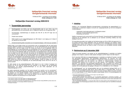 Thumbnail Aedifica Half-year Report 2009-2010-h1