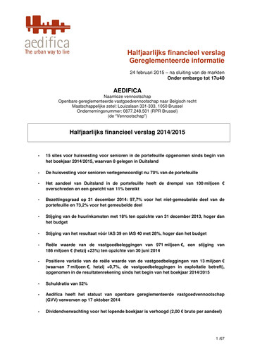 Thumbnail Aedifica Half-year Report 2014-2015-h1