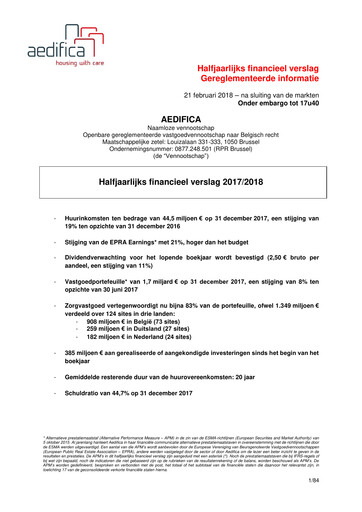 Thumbnail Aedifica Half-year Report 2017-2018-h1