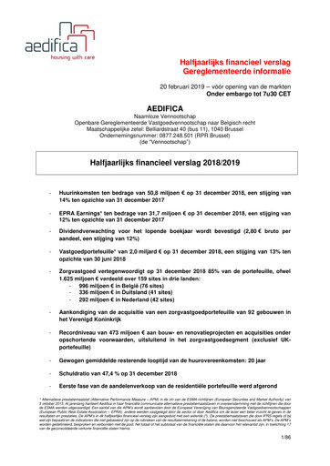 Thumbnail Aedifica Half-year Report 2018-2019-h1