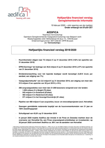 Thumbnail Aedifica Half-year Report 2019-2020-h1