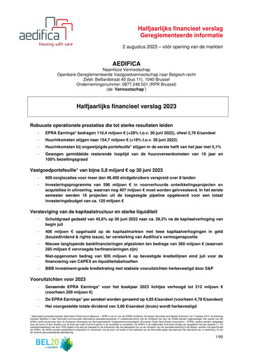 Thumbnail Aedifica Half-year Report 2023-h1