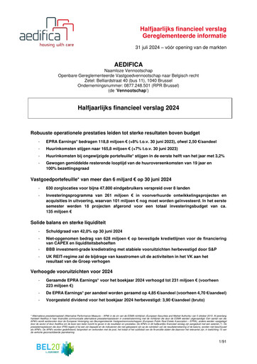 Thumbnail Aedifica Half-year Report 2024-h1