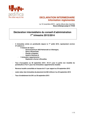 Thumbnail Aedifica Quarterly Report 2013-2014-q1