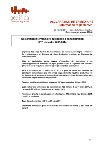 Thumbnail Aedifica Quarterly Report 2013-2014-q3