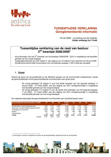 Thumbnail Aedifica Quarterly Report 2008-2009-q3