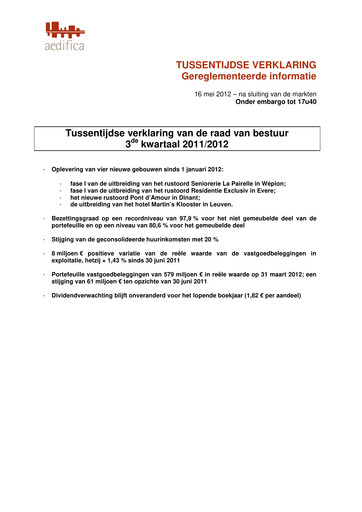 Thumbnail Aedifica Quarterly Report 2011-2012-q3