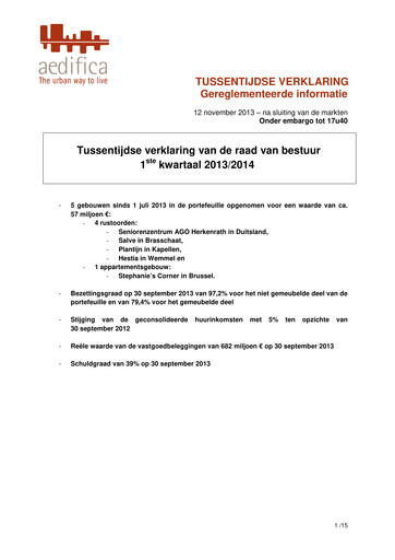 Thumbnail Aedifica Quarterly Report 2013-2014-q1