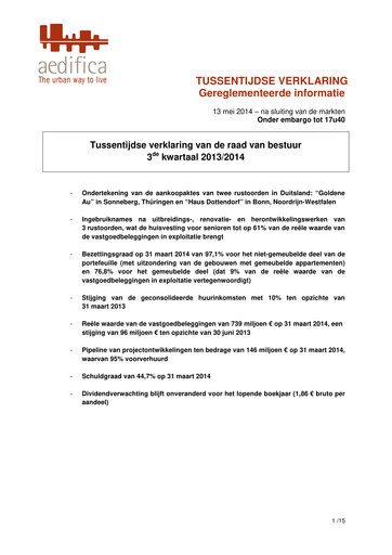 Thumbnail Aedifica Quarterly Report 2013-2014-q3