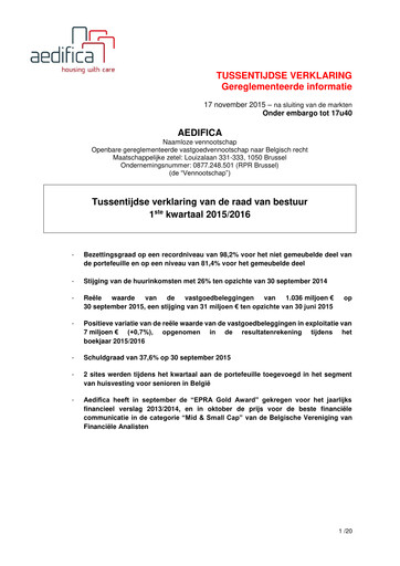 Thumbnail Aedifica Quarterly Report 2015-2016-q1