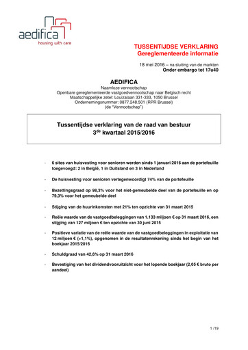 Thumbnail Aedifica Quarterly Report 2015-2016-q3