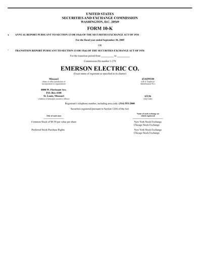Thumbnail Emerson Annual Report 2005