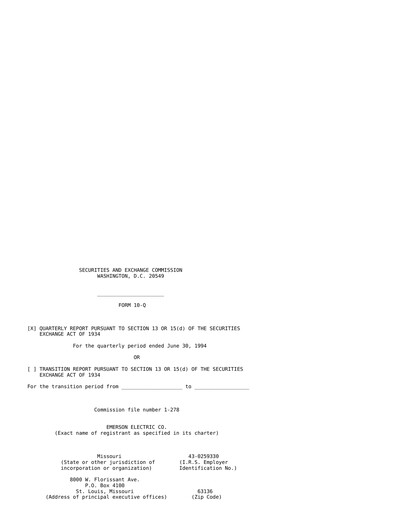 Thumbnail Emerson Quarterly Report 1994-q3