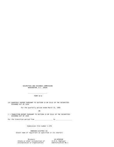 Thumbnail Emerson Quarterly Report 1995-q2