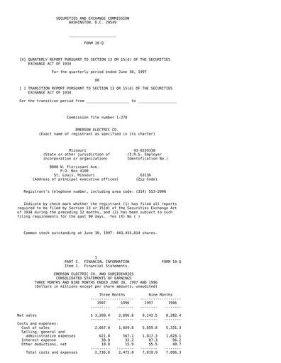 Thumbnail Emerson Quarterly Report 1997-q3