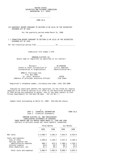 Thumbnail Emerson Quarterly Report 1999-q2