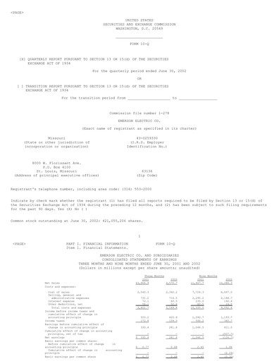 Thumbnail Emerson Quarterly Report 2002-q3